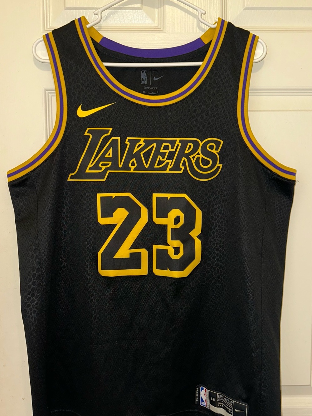Nike Black and Gold Lakers #23 Game Jersey